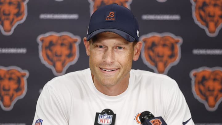 Chicago Bears head coach Ben Johnson speaks before joint training camp practice with the Miami Dolphins ahead of Sunday's preseason opener Chicago Bears head coach Ben Johnson speaks before joint training camp practice with the Miami Dolphins ahead of Sunday's preseason opener