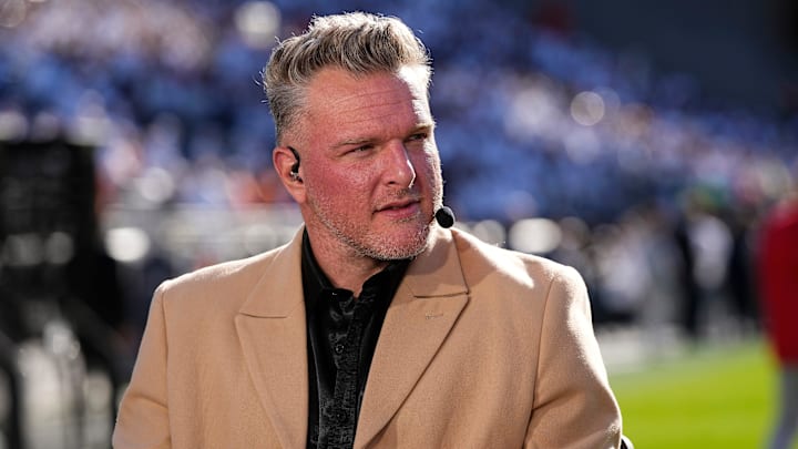 Pat McAfee riled up Oklahoma Sooners fans on Saturday by throwing up a "Horns Down" gesture to the College GameDay crowd in Norman.