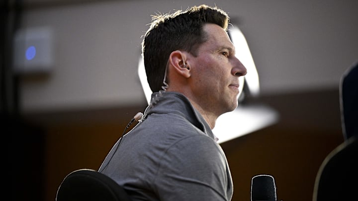 Dec 9, 2024; Dallas, TX, USA; Boston Red Sox chief baseball officer Craig Breslow speaks with the media
at the Hilton Anatole during the 2024 MLB Winter Meetings. Mandatory Credit: Jerome Miron-Imagn Images Dec 9, 2024; Dallas, TX, USA; Boston Red Sox chief baseball officer Craig Breslow speaks with the media
at the Hilton Anatole during the 2024 MLB Winter Meetings. Mandatory Credit: Jerome Miron-Imagn Images