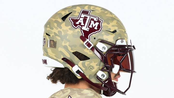 Adidas and the Texas A&M Aggies unveiled patriotic alternate uniforms. Adidas and the Texas A&M Aggies unveiled patriotic alternate uniforms.