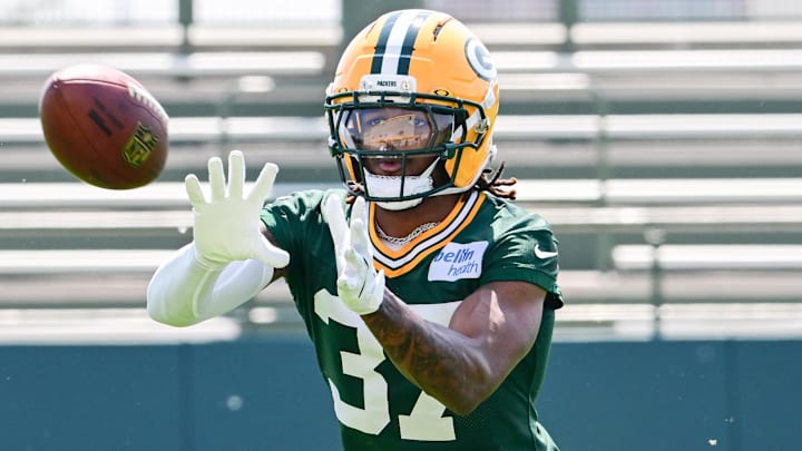 Green Bay Packers corner back Johnathan Baldwin (37) participates in the team's minicamp at Ray Nitschke Field. Mandatory Credit: Benny Sieu-Imagn Images