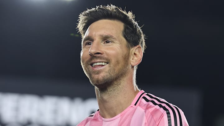 Inter Miami CF captain Lionel Messi enjoys the Herons' Major League Soccer Eastern Conference championship celebration Saturday at Chase Stadium.