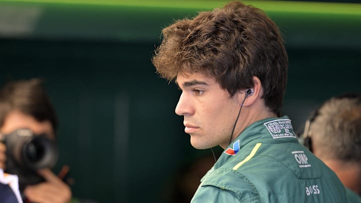 Jun 7, 2024; Montreal, Quebec, CAN; Aston Martin driver driver Lance Stroll (CAN) in the pit lane during the practice session at Circuit Gilles Villeneuve. Mandatory Credit: Eric Bolte-USA TODAY Sports