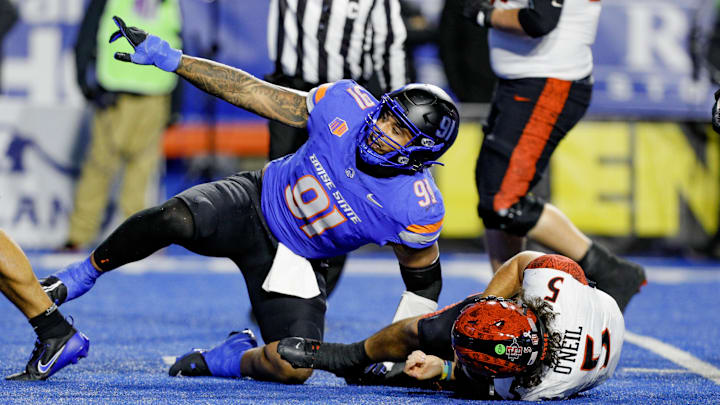 Boise State Broncos defensive end Ahmed Hassanein.
