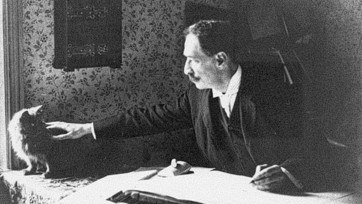Louis Wain at his drawing board circa 1890.