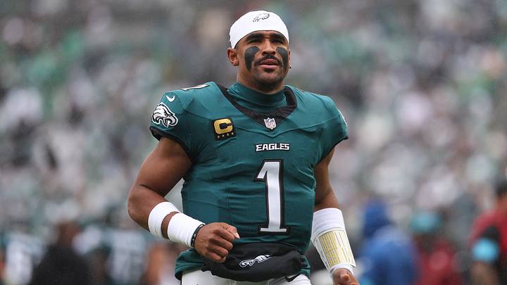 Oct 4, 2026; Philadelphia, Pennsylvania, USA; Philadelphia Eagles quarterback Jalen Hurts (1) before kick off against the Los Angeles Rams at Lincoln Financial Field. Mandatory Credit: Bill Streicher-Imagn Images Oct 4, 2026; Philadelphia, Pennsylvania, USA; Philadelphia Eagles quarterback Jalen Hurts (1) before kick off against the Los Angeles Rams at Lincoln Financial Field. Mandatory Credit: Bill Streicher-Imagn Images
