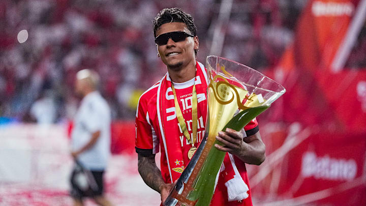 Richard Ríos, ex-Palmeiras, hoje atua pelo Benfica