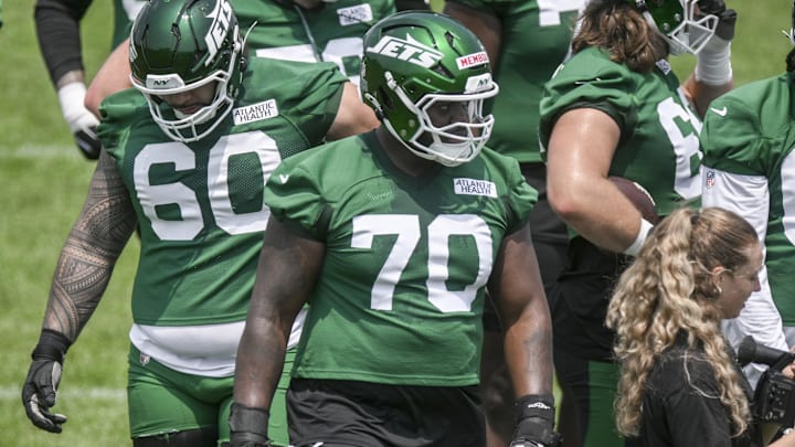 NY Jets offensive tackle Armand Membou