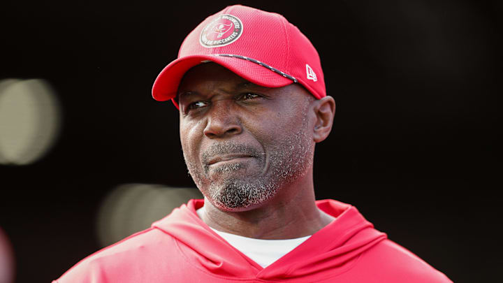 Dec 29, 2024; Tampa, Florida, USA; Tampa Bay Buccaneers head coach Todd Bowles Mandatory Credit: Nathan Ray Seebeck-Imagn Images