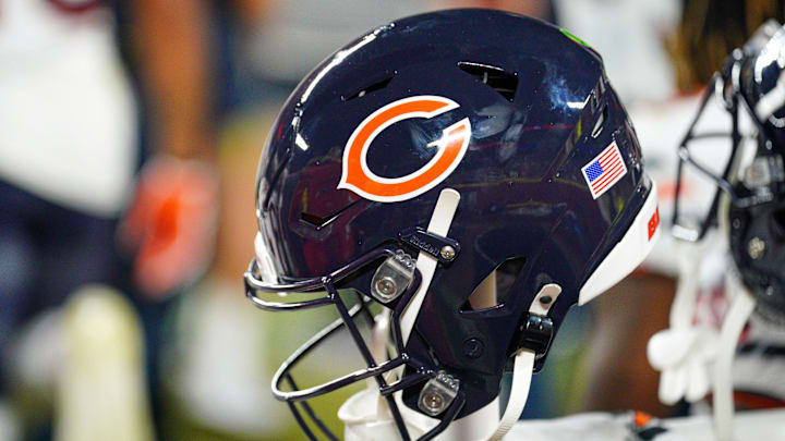 Aug 22, 2024; Kansas City, Missouri, USA; A general view of a Chicago Bears helmet against the Kansas City Chiefs during the second half at GEHA Field at Arrowhead Stadium. Mandatory Credit: Denny Medley-Imagn Images Aug 22, 2024; Kansas City, Missouri, USA; A general view of a Chicago Bears helmet against the Kansas City Chiefs during the second half at GEHA Field at Arrowhead Stadium. Mandatory Credit: Denny Medley-Imagn Images