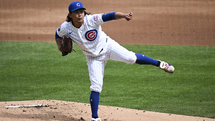 Chicago Cubs pitcher Shota Imanaga.