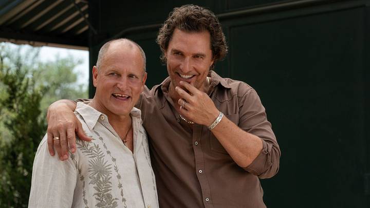 Matthew McConaughey and Woody Harrelson in "Brothers," premiering September 23, 2026 on Apple TV. Matthew McConaughey and Woody Harrelson in "Brothers," premiering September 23, 2026 on Apple TV.