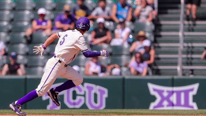 TCU shortstop Anthony Silva running the bases during the Sunday game over Kansas. The Horned Frogs swept the Jayhawks and moved to No. 2 in this week's Power Rankings TCU shortstop Anthony Silva running the bases during the Sunday game over Kansas. The Horned Frogs swept the Jayhawks and moved to No. 2 in this week's Power Rankings