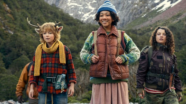 Sweet Tooth. (L to R) Christian Convery as Gus, Naledi Murray as Wendy, Stefania LaVie Owen as Becky in episode 301 of Sweet Tooth. Cr. Matt Klitscher/Netflix © 2024