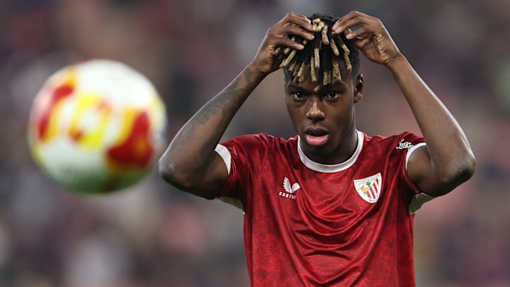 Nico Williams n'est pas rentré en jeu face au FC Barcelone.