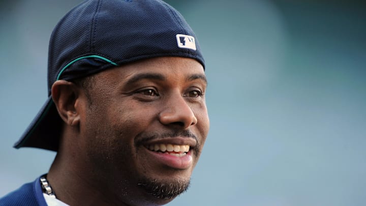 Sep 8, 2009; Anaheim, CA, USA; Seattle Mariners outfielder Ken Griffey Jr. (24) during batting practice before the game against the Los Angeles Angels at Angel Stadium. Mandatory Credit: Kirby Lee/Image of Sport-Imagn Images