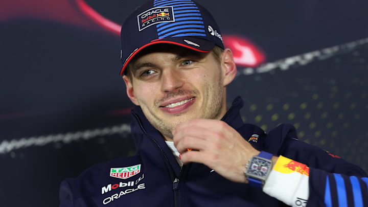 Race winner Max Verstappen of the Netherlands and Oracle Red Bull Racing attends the press conference after the F1 Grand Prix of China at Shanghai International Circuit on April 21, 2024 in Shanghai, China. Race winner Max Verstappen of the Netherlands and Oracle Red Bull Racing attends the press conference after the F1 Grand Prix of China at Shanghai International Circuit on April 21, 2024 in Shanghai, China.