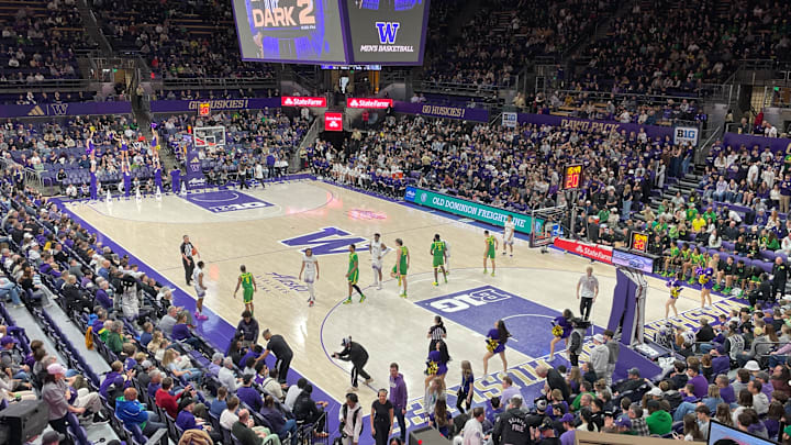 The UW-Oregon game drew a near capacity crowd.