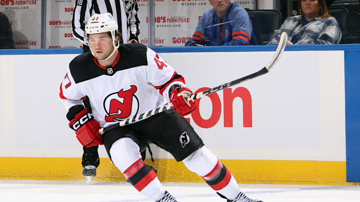 Paul Cotter #47 for the New Jersey Devils