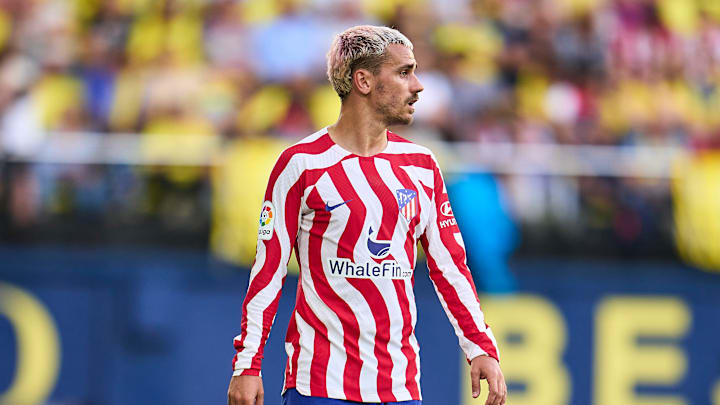 Antoine Griezmann et ses coéquipiers de l'Atlético de Madrid vont changer de logo en juillet 2024. Antoine Griezmann et ses coéquipiers de l'Atlético de Madrid vont changer de logo en juillet 2024.