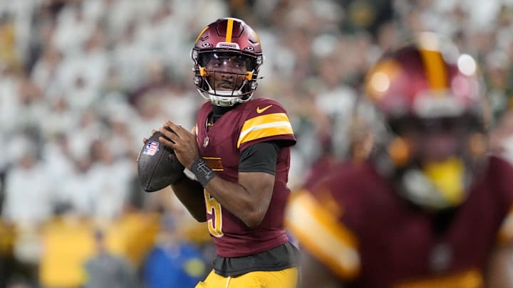 Washington Commanders quarterback Jayden Daniels.