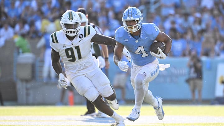 UNC football running back Caleb Hood
