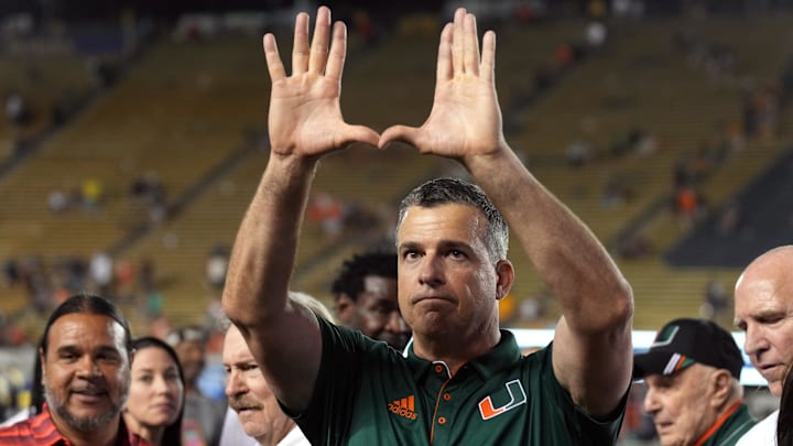 Miami Hurricanes head coach Mario Cristobal