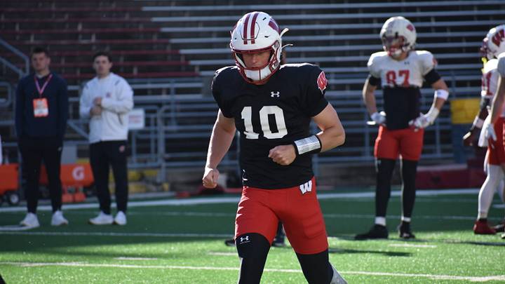 Wisconsin quarterback Ryan Hopkins. 