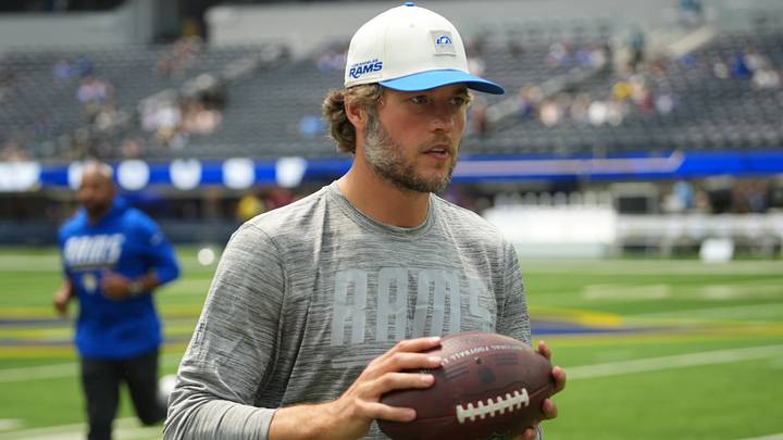 Aug 22, 2026; Inglewood, California, USA; Los Angeles Rams quarterback Matthew Stafford (9) during the game against the New Orleans Saints at SoFi Stadium. Mandatory Credit: Kirby Lee-Imagn Images Aug 22, 2026; Inglewood, California, USA; Los Angeles Rams quarterback Matthew Stafford (9) during the game against the New Orleans Saints at SoFi Stadium. Mandatory Credit: Kirby Lee-Imagn Images