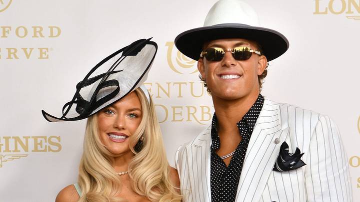 Influencer Marissa Ayers and New York Giants quarterback Jaxson Dart on the Kentucky Derby red carpet Saturday. May 02, 2026 Influencer Marissa Ayers and New York Giants quarterback Jaxson Dart on the Kentucky Derby red carpet Saturday. May 02, 2026
