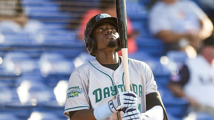 Daytona Tortugas' Jay Allen (4) returns