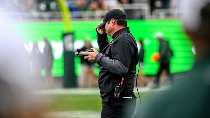 Michigan State's head coach Jonathan Smith 