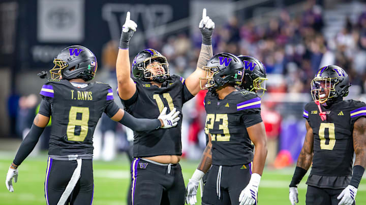 Ta'ita'i Uiagalelei celebrates his sack against Rutgers, which was his first of the season. 