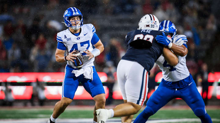 BYU QB Bear Bachmeier against Arizona