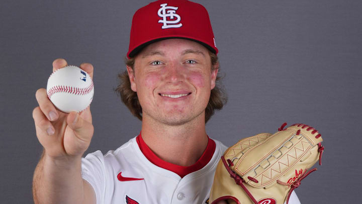 St. Louis Cardinals pitcher Tekoah Roby at spring training in Jupiter, Fla., on Feb 20, 2025.