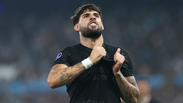 Yuri Alberto marcou contra o Racing de Montevideo em 2024 Yuri Alberto marcou contra o Racing de Montevideo em 2024