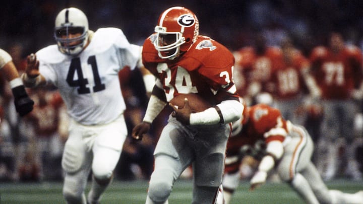 Georgia Bulldogs running back Herschel Walker (34) 