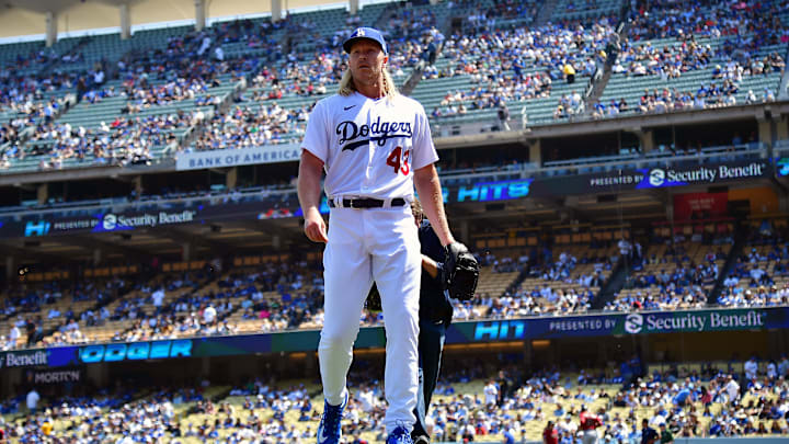 Apr 2, 2023; Los Angeles, California, USA; Los Angeles Dodgers starting pitcher Noah Syndergaard