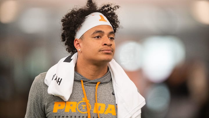 Tennessee wide receiver Jalin Hyatt during Tennessee Football Pro Day at the Anderson Training Facility in Knoxville, Tenn. on Thursday, March 30, 2023.

Kns Ut Pro Day Bp