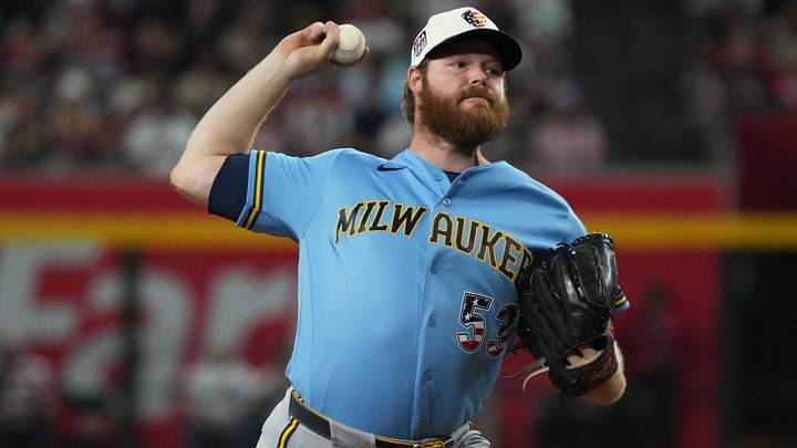 Jul 4, 2026; Phoenix, Arizona, USA; Milwaukee Brewers pitcher Brandon Woodruff (53) throws in the third inning against the Arizona Diamondbacks at Chase Field. Mandatory Credit: Rick Scuteri-Imagn Images Jul 4, 2026; Phoenix, Arizona, USA; Milwaukee Brewers pitcher Brandon Woodruff (53) throws in the third inning against the Arizona Diamondbacks at Chase Field. Mandatory Credit: Rick Scuteri-Imagn Images