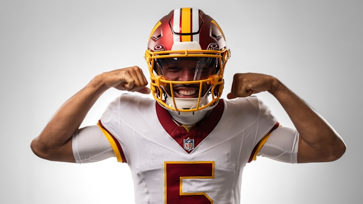 Washington Commanders quarterback Jayden Daniels.