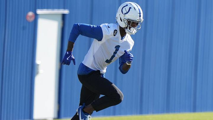 Indianapolis Colts cornerback Sauce Gardner runs through drills on Thursday, November 6, 2025.