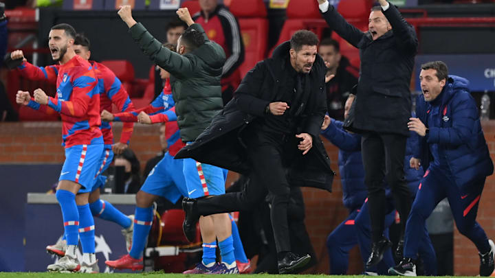 Simeone went sprinting down the touchline Simeone went sprinting down the touchline