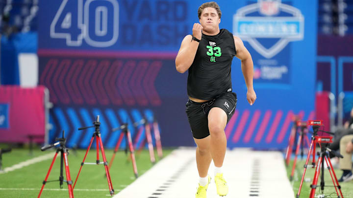 Utah offensive lineman Caleb Lomu.