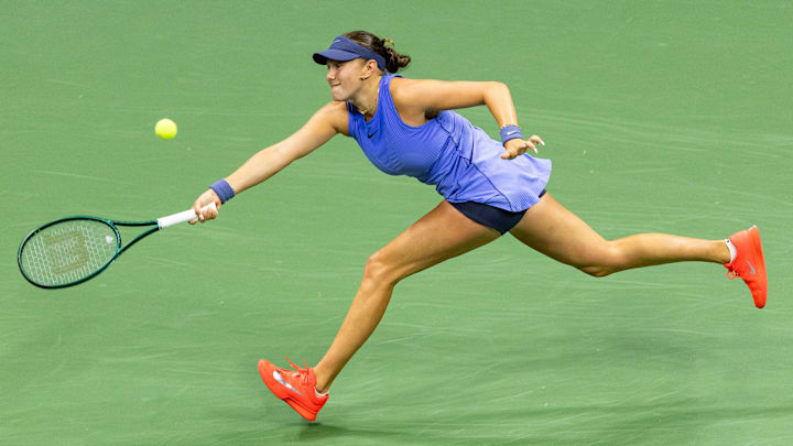 Sep 4, 2025; Flushing, NY, USA; Amanda Anisimova of the United States