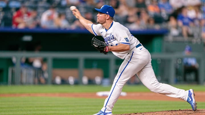 Kansas City Royals relief pitcher Nick Wittgren (64) 