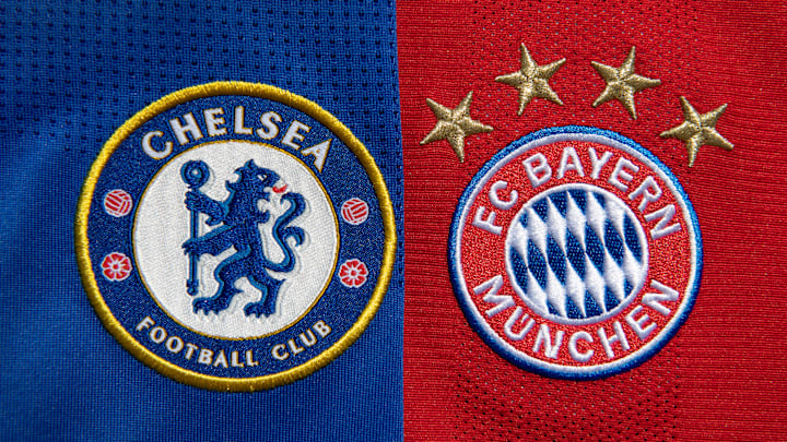 The Club Badges of Chelsea and FC Bayern Munich