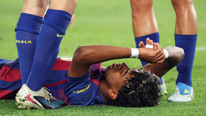 Lamine Yamal limped off the pitch with a hamstring injury two weeks ago.