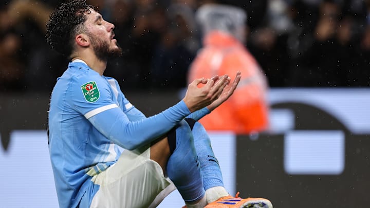 Rayan Cherki a ouvert le score face à Brentford ce mercredi.