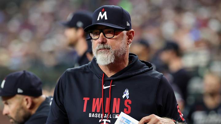 Jun 21, 2026; Phoenix, Arizona, USA; Minnesota Twins manager Derek Shelton against the Arizona Diamondbacks at Chase Field. Mandatory Credit: Mark J. Rebilas-Imagn Images